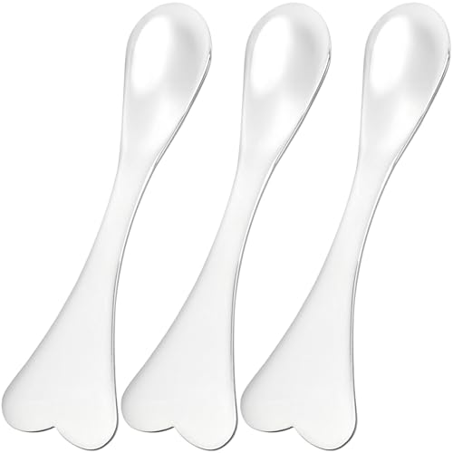 3pcs Mini Stainless Steel Makeup Spatula (3pcs F Style-Silver)