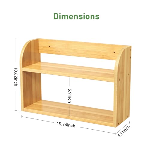 2 Tier Bamboo Spice Rack (Natural / 2 Tier)