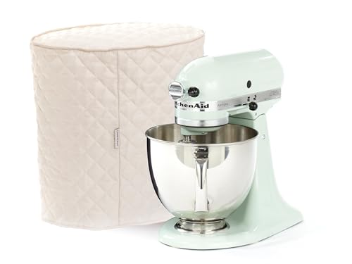 Keepsakes Mixer Cover Dust Protection (Cream Quilted Polyester / 15W x 10D x 15H)