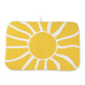 Summer Dish Drying Mat 18 x 24 inch (24" x 24" / Yellow Sunshine)