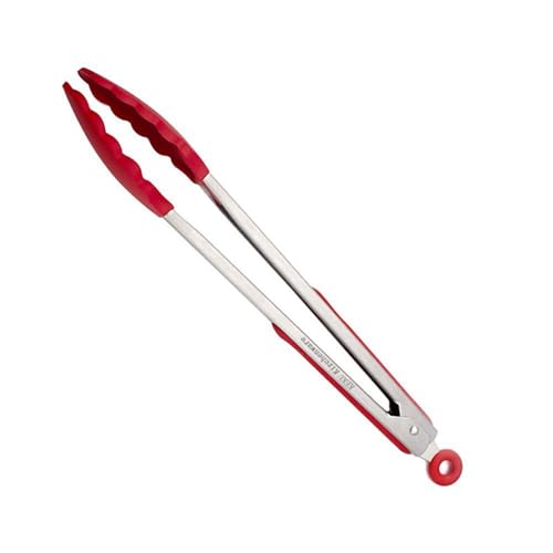 2 Pack Silicone Kitchen Tongs (Black)
