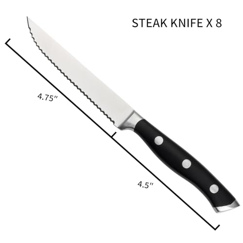 8 Piece Steak Knives Set (Black / 8-Piece)