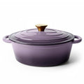 Vintage Style Oval Dutch Oven for Bread Baking (Purple / 4.5 QT Oval)
