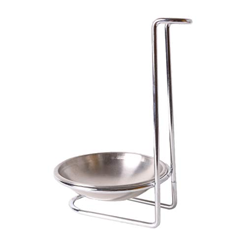 304 Stainless Steel Single Ladle Holder with 4.3 inch bowl (Silver Single)
