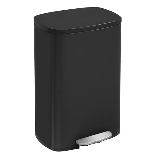 13 Gallon Trash Can with Lid (Black / 13G)