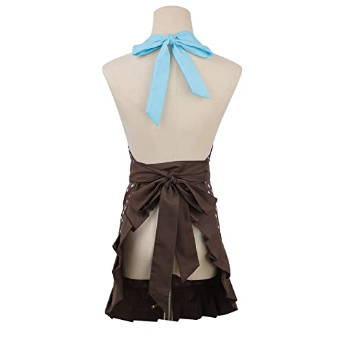Kitchen Aprons for Women with 2 Pockets (Bluespot-adult)