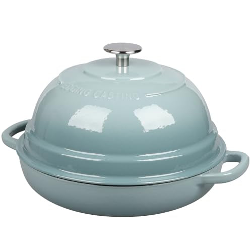 Enameled Cast Iron Dutch Oven Pot with Lid (Seasalt)