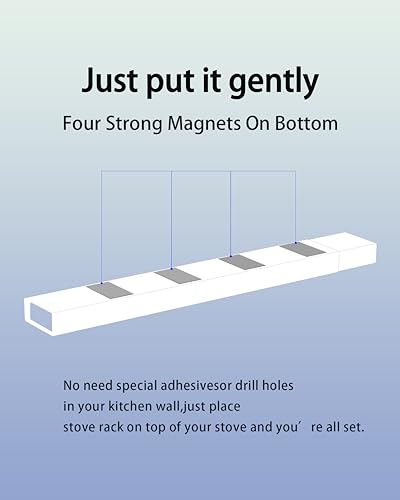 4X Strong Magnetic Stove Top Shelf (White)