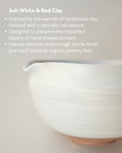 Matcha Set 5 Pcs Matcha Whisk Set (Linen White & Clay)