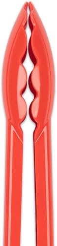 salad tongs 12 in (11.75 Inches / Pack of 1 / Red)