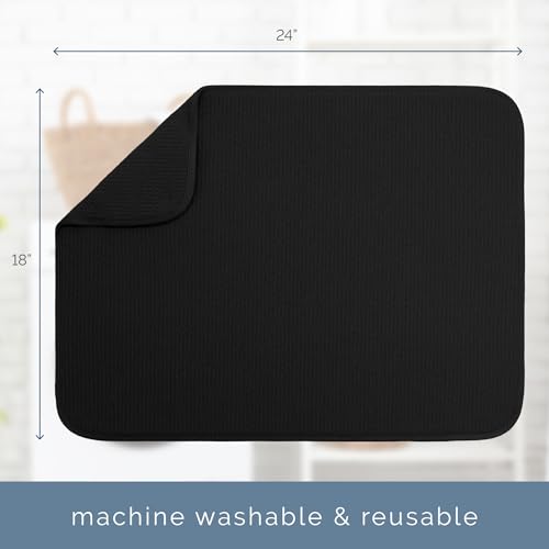 Dish Drying Mat (Black / 18" x 24")