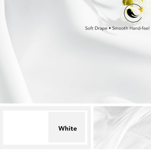 Blackout Curtains for Bedroom (Pure White/Total Blackout / 42"W x 45"L (Pack of 2))