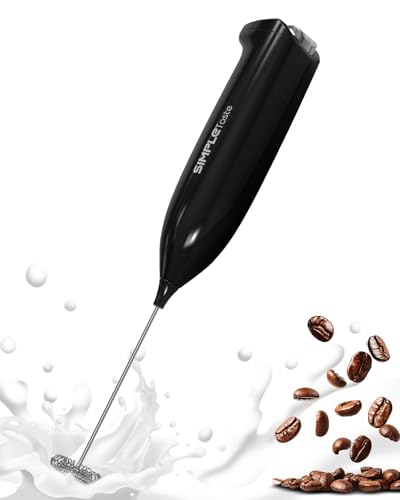 Milk Frother Handheld Electric Foam Maker Battery Operated (Midnight Black)