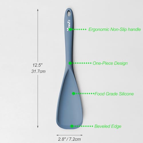 Silicone Cooking Spoon Spatula For Non (Starry Blue_2-PCS)
