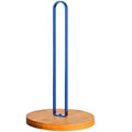 Wooden Paper Towel Holder Countertop (1 Pack-blue)