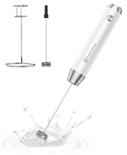 LunaFro Rechargeable Milk Frother (White)