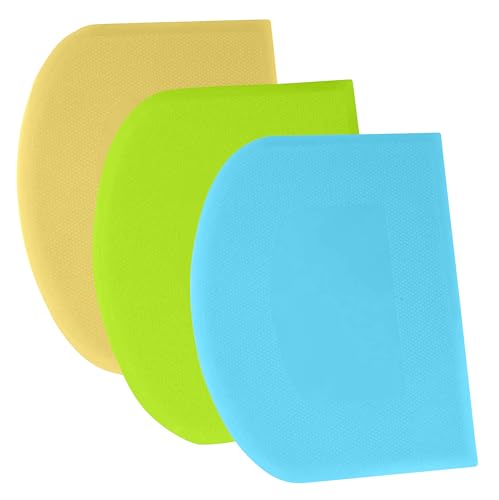 Dough Scraper Bench Scraper (33x20cm/13x7.9" / Blue+Yellow+Green)