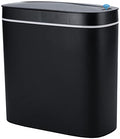 14 Liters Automatic Bathroom Trash Can with Lid (14L Black)