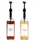 25.4 oz 750 ml Glass Coffee Syrup Dispenser for Coffee Bar (Set of 2)