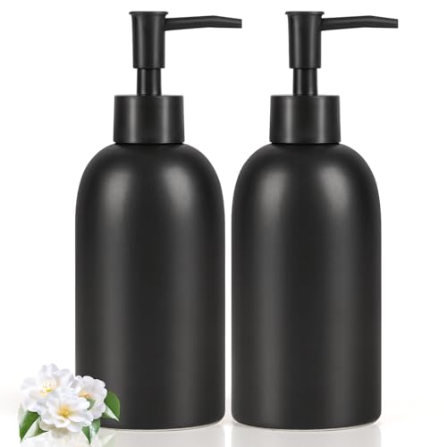 Soap Dispenser Fill Dish Soap Hand Soap for Bathroom (2pc Black)