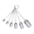 6PCS Measuring Spoons Set (6PCS Square Measuring Spoons / Silver)