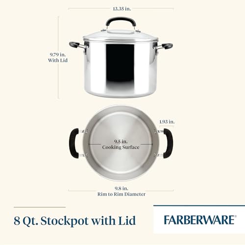 Brilliance Stainless Steel Stock Pot with Lid (Stockpot (8 Quart))