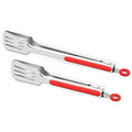 Kitchen & Grill Tongs Set of 2 (Red)