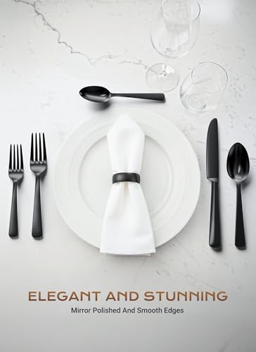 Black Silverware Set (Black / 45 Piece)