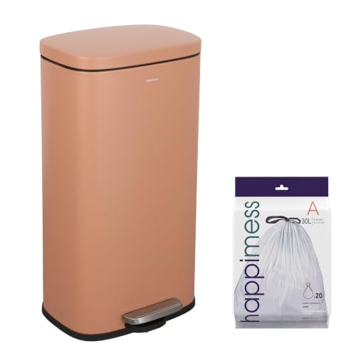 Curtis 8 Gal Step Trash Can Soft Close 25" (Clay Rose)