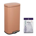 Curtis 8 Gal Step Trash Can Soft Close 25" (Clay Rose)