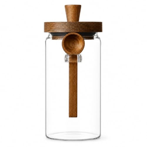 34 Fl oz Glass Jar with Spoon (34oz-1pack (φ3.54"))