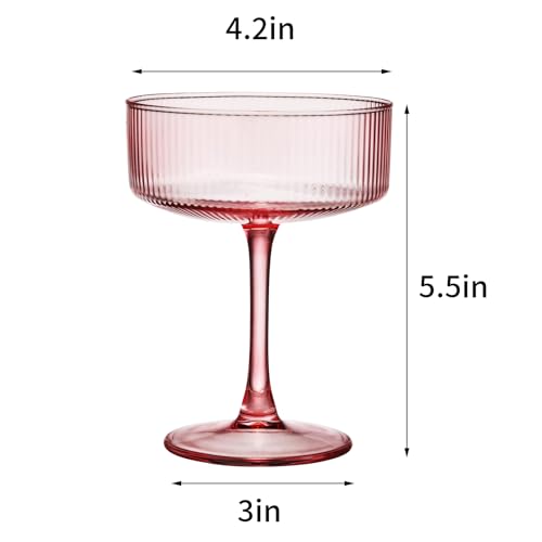 Martini Glasses Set of 12 (Pink / 12 PCS)