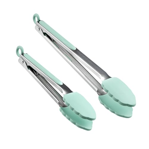 Teal Stainless Steel Kitchen Tong Set (Set / Teal)