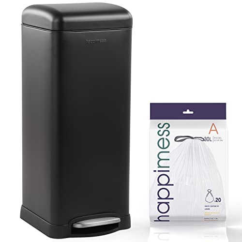Betty 8 Gal Step Trash Can Soft (Black)