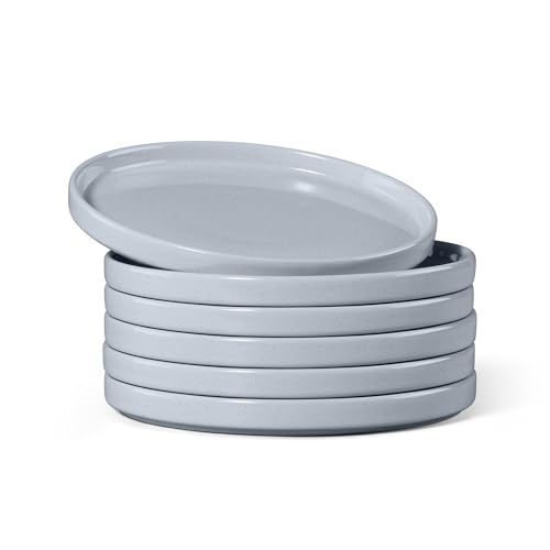 7.9 Inch Ceramic Dinner Plates (Haze Gray / 7.9'')