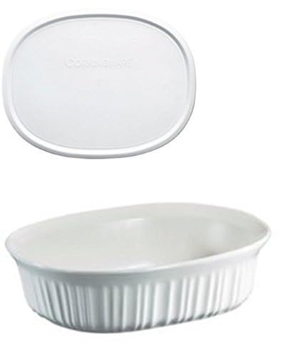 FS12 1.5 Quart Oval Casserole with White Lid (French White)