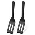 2 Pack】Kunovo Small Spatula for Nonstick Cookware Mini Spatulas for kitchen Use (Black-2)