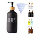 Black Glass Kitchen Soap Dispenser (C04-black-dishes)
