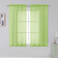 Lime Sheer Curtains 84 Inches Long (Lime / 42"W x 84"L (Pack of 2))