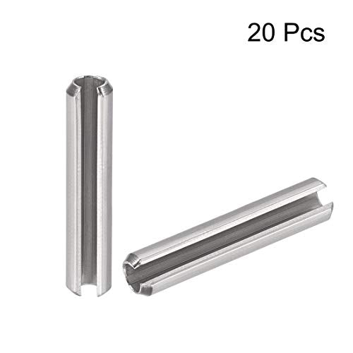 Slotted Spring Pin M4 x 40mm 304 Stainless Steel 20Pcs (M4 x 40mm)