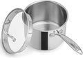 3 Qt Stainless Steel Saucepan with Glass Strainer Lid (3 Quart (With Glass Strainer Lid))