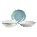 Siterra Artist's Blend Stoneware Pasta Bowls (Aqua Blend / Pasta Bowl Set)