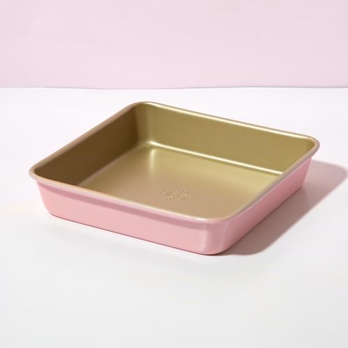 Nonstick Carbon Steel Bakeware Collection (Pink / 9" Square Cake Pan)