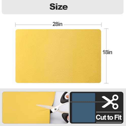 Dish Drying Mat for Kitchen Counter (Yellow / 18" x 28")
