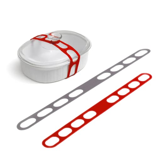 Lid Latch the reusable universal lid securing strap for crockpots (XL Clay)