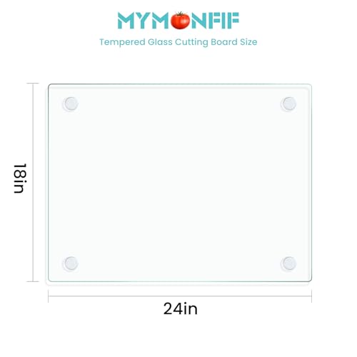 Tempered Glass Cutting Board for Kitchen (1Pcs Clear (18*24inch))