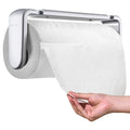 ONE Hand Simple Tear Paper Towel Holder Under Cabinet (Silvery / for 24-28cm roll)