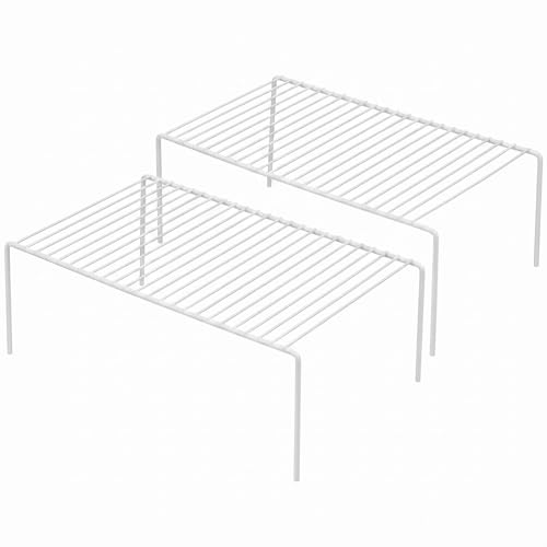 Kitchen Cabinet Storage Shelf Rack (White)