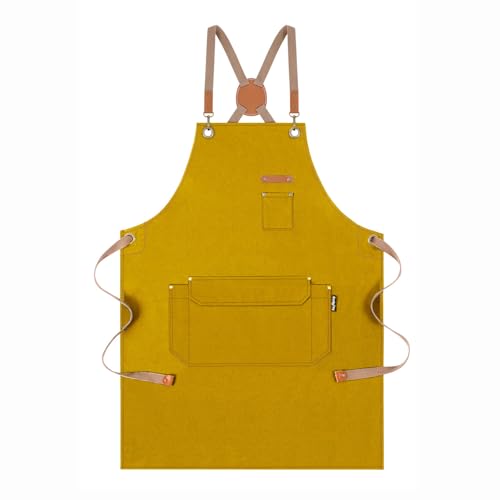 Chef Apron Men Women (Yellow)