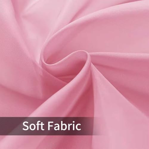 Solid Sheer Rod Pocket Curtain Voile Draperies 2 Panels White Beige Black Ivory Coffee 22 Inch Width 40 Inch Long 1 Pair for Kitchen Bedroom Children Living Room Yard (Light Pink / 22"W x 40"L (Pack of 2))